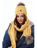 Winter honey set, hat and scarf C40 - Online store - Boutique